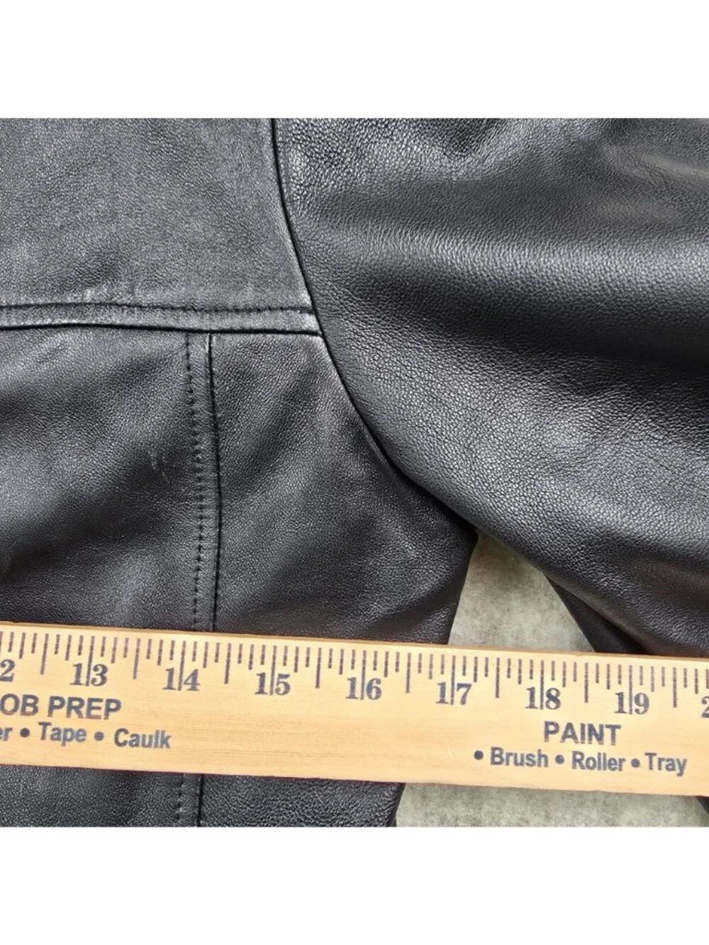 Valerie Stevens Women’s Black Genuine Lamb Leather Jacket Medium Button Front